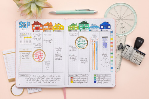 AC Point Planner Perfect Bound Planner 6"X8"-Pink Floral - Dot Grid - 120 Sheets - 99001199 AC Point Planner Perfect Bound Planner 6"X8"-Pink Floral - Dot Grid - 120 Sheets - 99001199