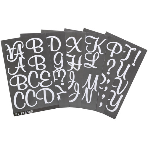 Sticko Alphabet Stickers-White Script Poster - E5238398