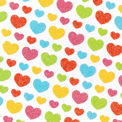 Sticko Themed Stickers-Tiny Multi Hearts - E5238400