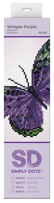 Diamond Dotz Simply Dotz Diamond Art Kit 9"X9"-Whisper Purple - SD2403 - 4895225925452