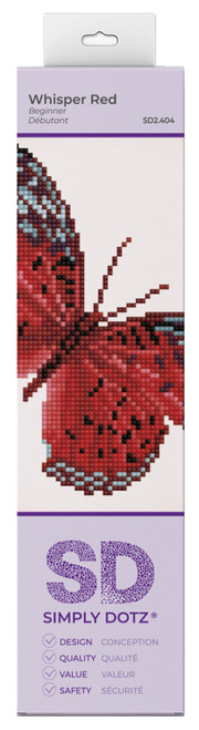 Diamond Dotz Simply Dotz Diamond Art Kit 9"X9"-Whisper Red - SD2404 - 4895225925469