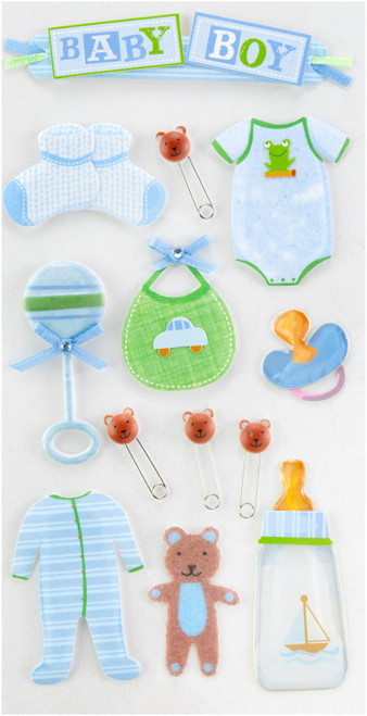 Jolee's Boutique Themed Stickers-Baby Boy Mixed - E5030153