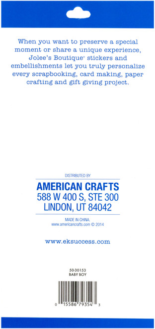 Jolee's Boutique Themed Stickers-Baby Boy Mixed - E5030153