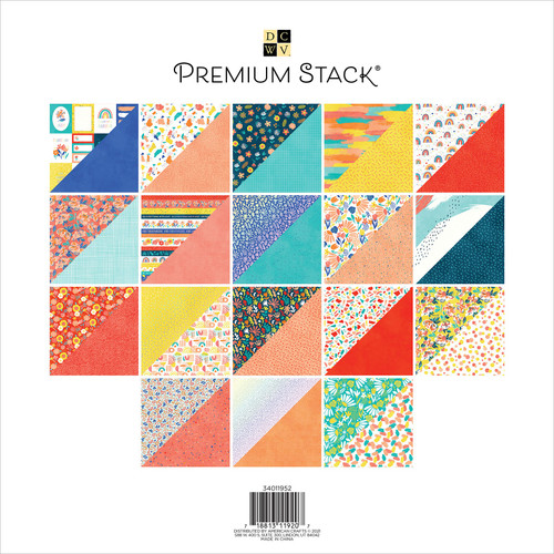 DCWV Double-Sided Cardstock Stack 12"X12" 36/Pkg-Color Pop, W/Holographic Foil - PS011952 - 718813119207