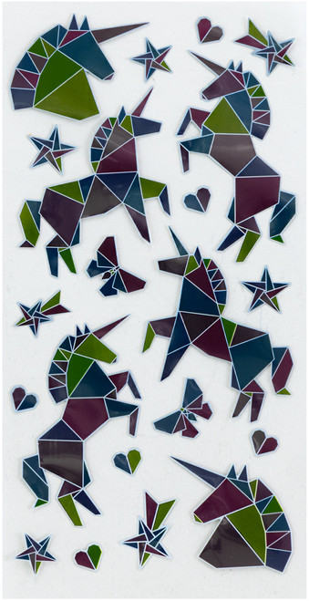 Sticko Themed Stickers-Origami Unicorn - E8601305 Sticko Themed Stickers-Origami Unicorn - E8601305