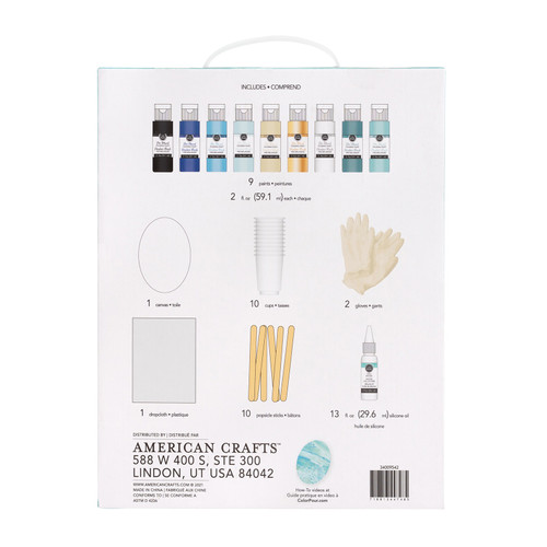 American Crafts Color Pour Pre-Mixed Paint Kit-Kit 4 - 34009542