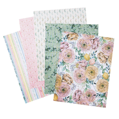BoBunny Single-Sided Paper Pad 6"X8" 36/Pkg-Willow & Sage - 73000013 - 665573117878