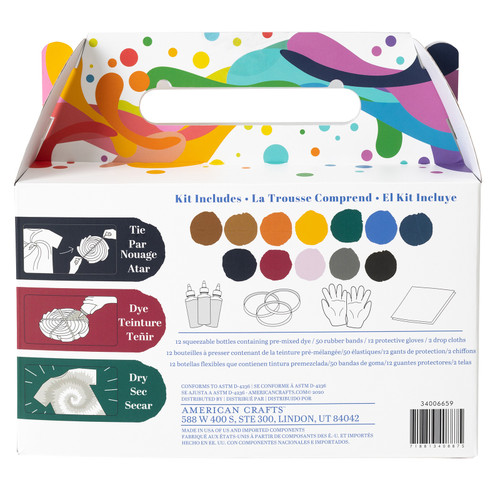American Crafts Tie Dye Kit 4oz 76/Pkg-12 Earth Tone Colors - 34006659 American Crafts Tie Dye Kit 4oz 76/Pkg-12 Earth Tone Colors - 34006659