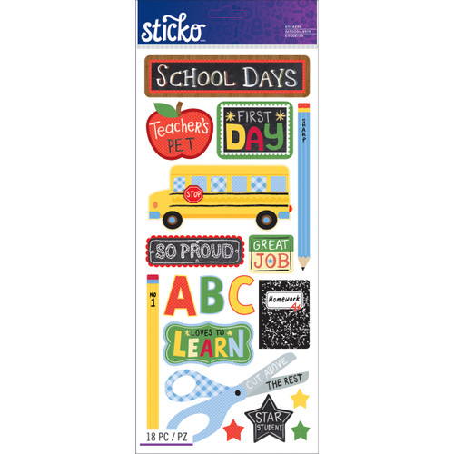 3 Pack - Sticko Stickers-School - E5260129 - 015586799064