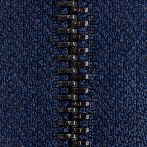 Coats Gunmetal Closed End Zipper 9"-Navy - F68 9-4900