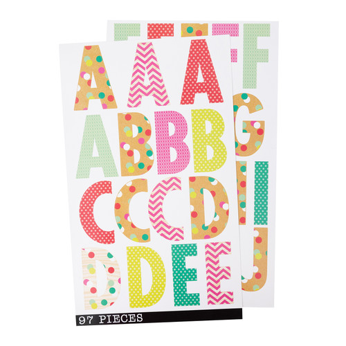 Sticko Alphabet Stickers-Bright Multi Pattern - E5238573 - 015586996814