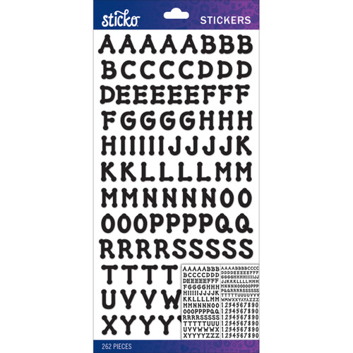 6 Pack - Sticko Alphabet Stickers-Black Dot Small - E5290153 - 015586817072