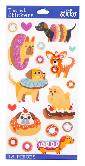 Sticko Themed Stickers-Dogs And Donuts - E5238702 - 015586856071