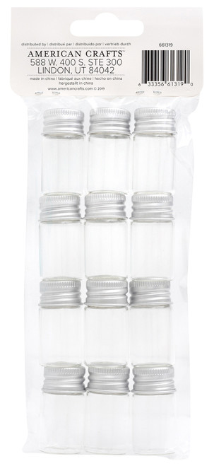 We R Memory Keepers Storage Glass Jars 12/Pkg-Medium - WR661319 We R Memory Keepers Storage Glass Jars 12/Pkg-Medium - WR661319