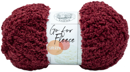 Lion Brand Go For Fleece Sherpa Yarn-Merlot - 937-189 - 023032084879