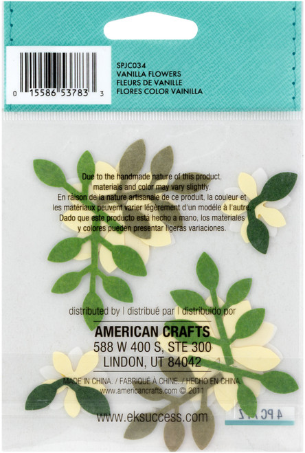 3 Pack - Jolee's Boutique Dimensional Stickers-Vanilla Flowers - SPJC-034 3 Pack - Jolee's Boutique Dimensional Stickers-Vanilla Flowers - SPJC-034