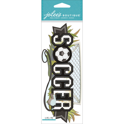 3 Pack - Jolee's Boutique Title Waves Dimensional Stickers-Soccer - E5060401 - 015586977509