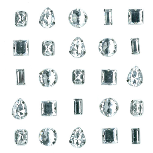 Jolee's Boutique Embellishments 25/Pkg-Clear Gems - 5020667