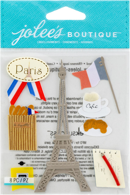 3 Pack - Jolee's Boutique Dimensional Stickers-Paris - SPJE-010 - 015586553352