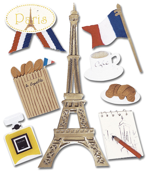 3 Pack - Jolee's Boutique Dimensional Stickers-Paris - SPJE-010