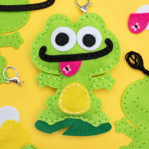 Colorbok Sew Cute! Felt Backpack Clip Kit-Frog - 34004927 Colorbok Sew Cute! Felt Backpack Clip Kit-Frog - 34004927