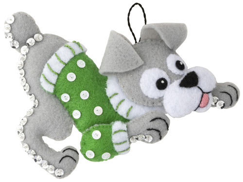 Bucilla Felt Ornaments Applique Kit Set Of 6-Dogs In Ugly Sweaters - 89295E Bucilla Felt Ornaments Applique Kit Set Of 6-Dogs In Ugly Sweaters - 89295E