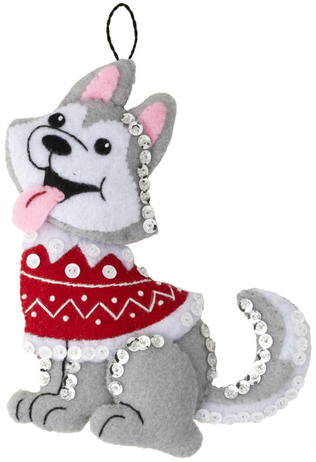 Bucilla Felt Ornaments Applique Kit Set Of 6-Dogs In Ugly Sweaters - 89295E Bucilla Felt Ornaments Applique Kit Set Of 6-Dogs In Ugly Sweaters - 89295E