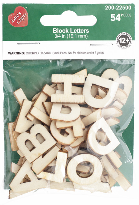 6 Pack - CousinDIY Unfinished Wood Alphabet Blocks 54/Pkg-0.75" - 20022500 - 754246225009