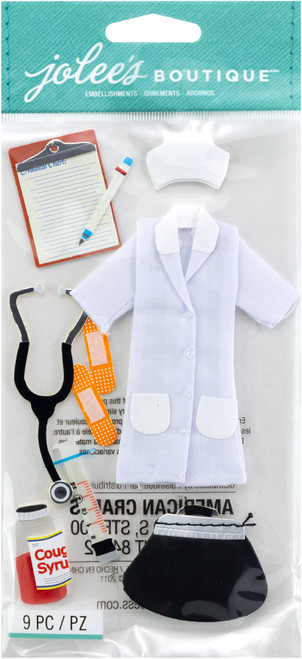 3 Pack - Jolee's Le Grande Dimensional Stickers-Nurse - JBLG006 - 015586586176