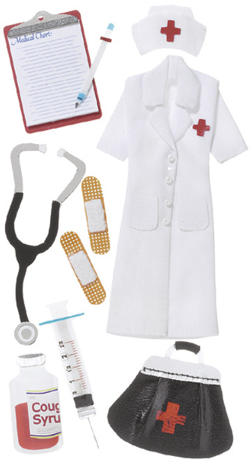 3 Pack - Jolee's Le Grande Dimensional Stickers-Nurse - JBLG006 - 015586586176