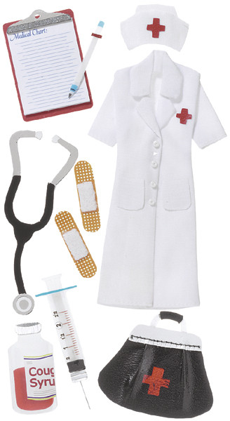 3 Pack - Jolee's Le Grande Dimensional Stickers-Nurse - JBLG006