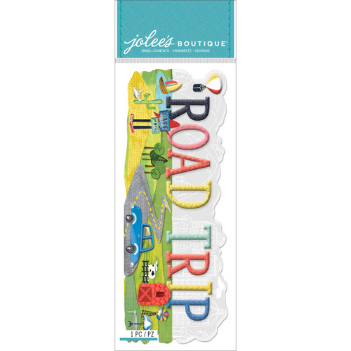 3 Pack - Jolee's Boutique Title Waves Dimensional Stickers-Road Trip - E5060450 - 015586830088