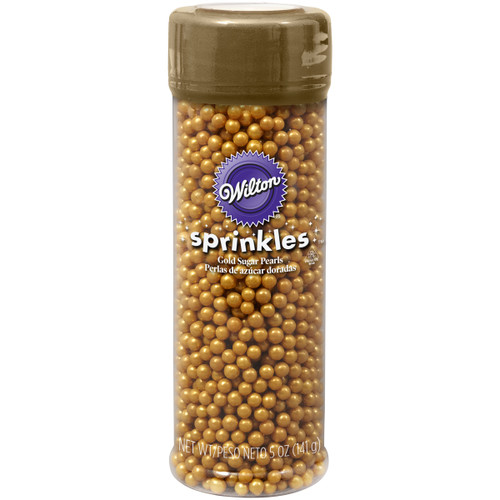 4 Pack - Wilton Pearl Sprinkles 5oz-Gold - W7101173 - 070896411730