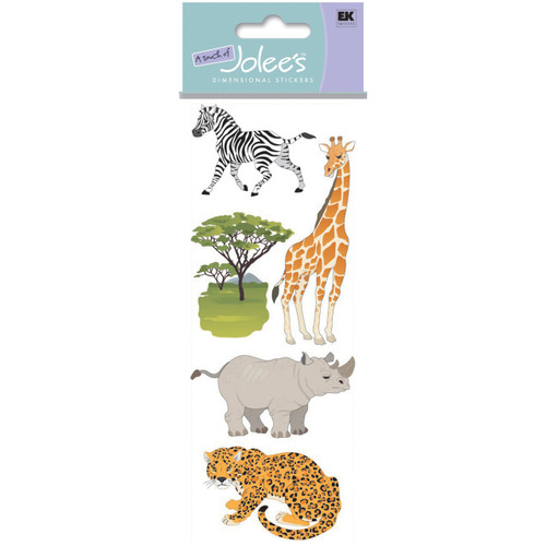 3 Pack - Touch Of Jolee's Dimensional Stickers-Safari Animals - SPJJ205 - 015586812749