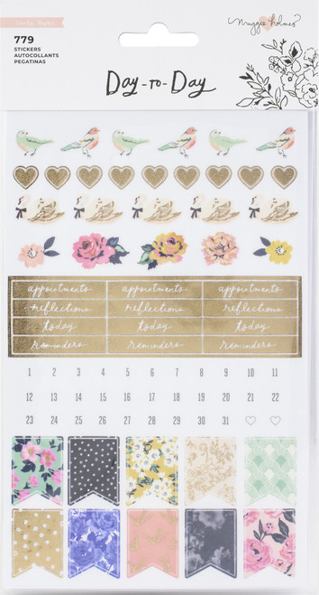 3 Pack - Maggie Holmes Day-To-Day Planner Sticker Book 779/Pkg-Phrase - 373046 - 718813730464