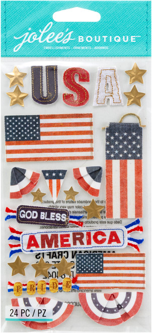 3 Pack - Jolee's Le Grande Dimensional Stickers-God Bless America - E5050300 - 015586892550