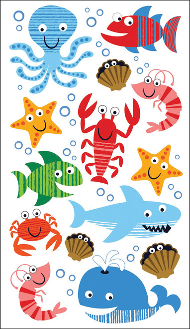 6 Pack - Sticko Stickers-Sea Life Fun - E5200996 - 015586897494