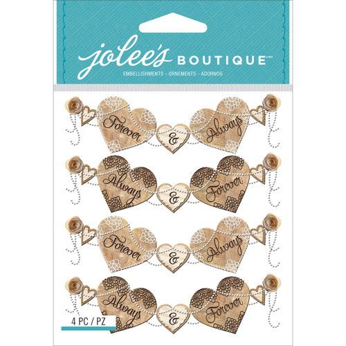 3 Pack - Jolee's Boutique Dimensional Stickers-Wedding Banner - E5021854