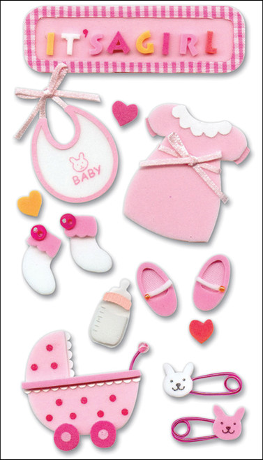 3 Pack - Jolee's Stickers-Baby Girl - SPJH007
