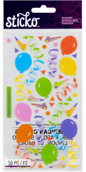 6 Pack - Sticko Stickers-Party Favors - SPBD08 - 015586487398