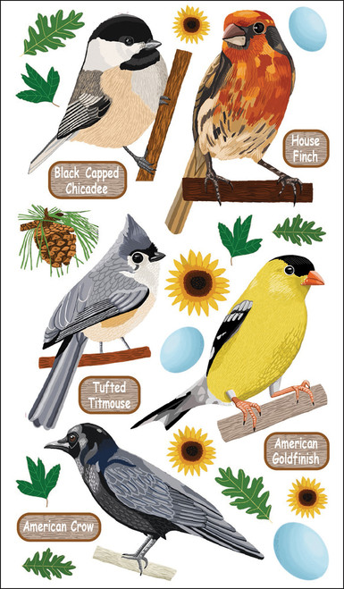 6 Pack - Sticko Stickers-Top U.S. Birds 1 - E5201087 - 015586897968
