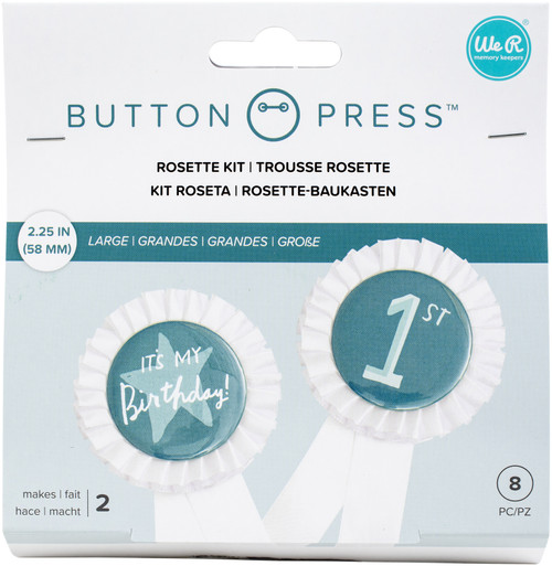 3 Pack - We R Memory Keepers Button Press Rosette Kit-Makes 2 - WR661354 - 633356613541
