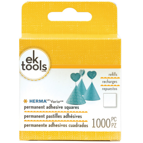 3 Pack - EK Tools HERMA Vario Adhesive Tab Refill Permanent-Permanent-1000pcs, For E5501074 - E5500058 - 015586945225