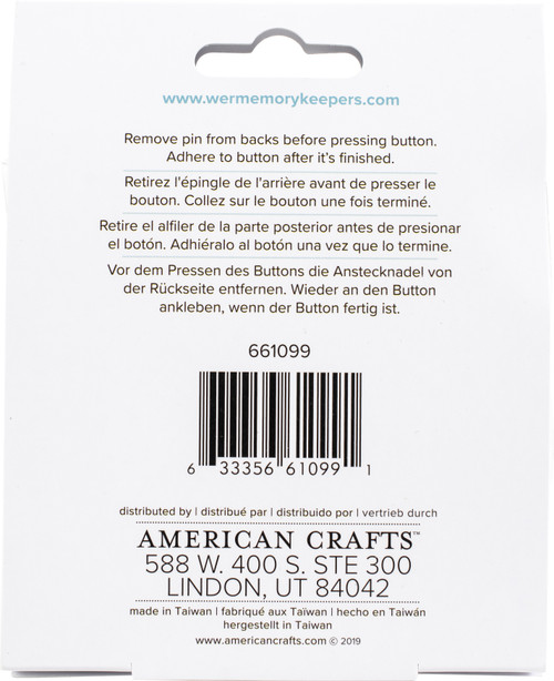 3 Pack - We R Memory Keepers Button Press Adhesive Foam 60/Pkg- - WR661099
