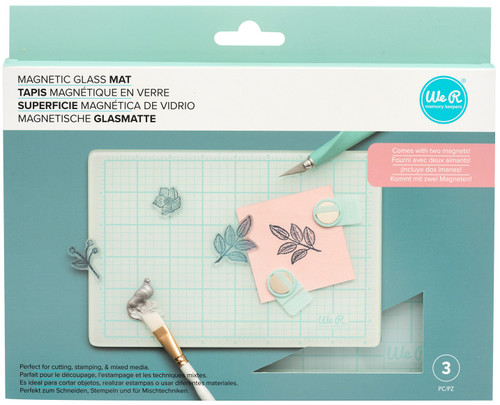 We R Memory Keepers Magnetic Glass Mat 9"X6" 3/Pkg-3 Pieces - WR600589 - 633356633211