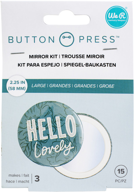 3 Pack - We R Memory Keepers Button Press Adhesive Mirrors-Makes 3 - WR661101 - 633356611011