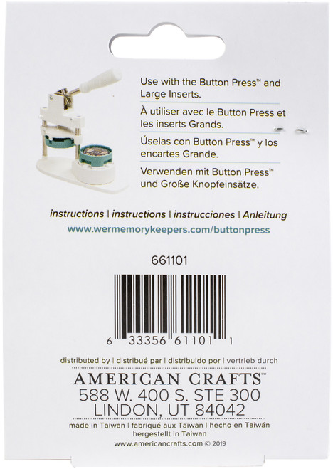 3 Pack - We R Button Press Adhesive Mirrors-Makes 3 - WR661101 3 Pack - We R Button Press Adhesive Mirrors-Makes 3 - WR661101