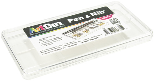 2 Pack - ArtBin Pen & Nib Case-7.375"X3.625"X.6875" Clear - 6859AB