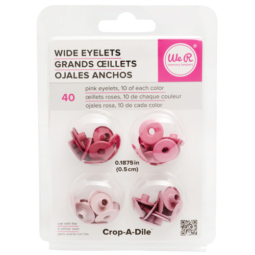 3 Pack - We R Eyelets Wide 40/Pkg-Pink - WER-EW-41592 - 633356415923