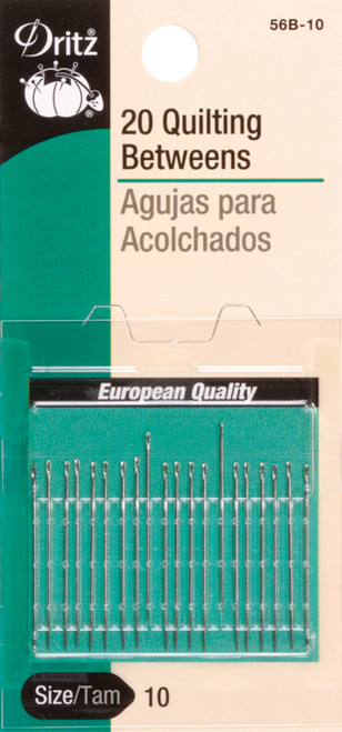 6 Pack - Dritz Quilting Betweens Hand Needles 20/Pkg-Size 10 - 56B-10 - 072879102352